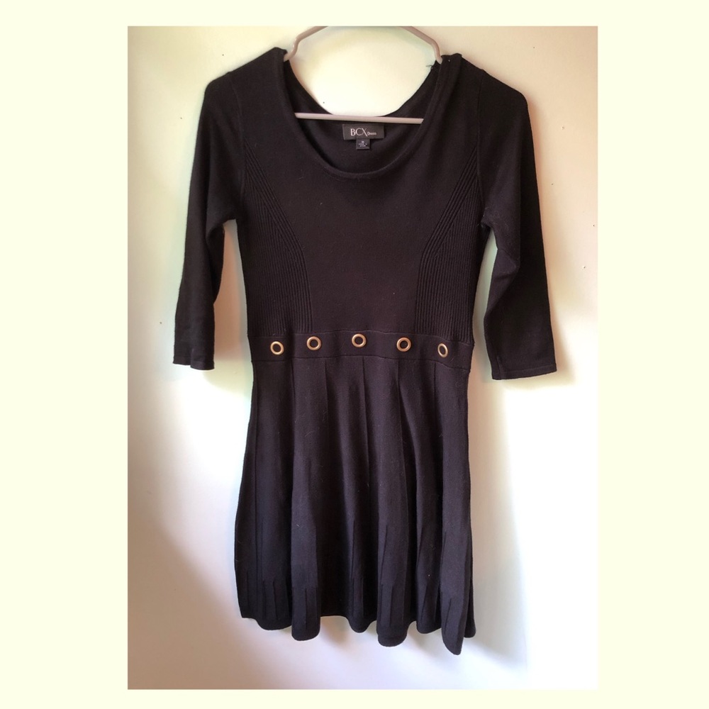 Black Mid Sleeve Dress